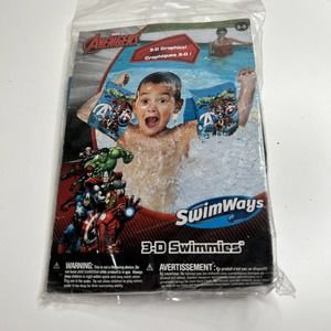 Swimways 3-D Swimmies Marvel Avengers Floating Arm Bands Hulk Captain America